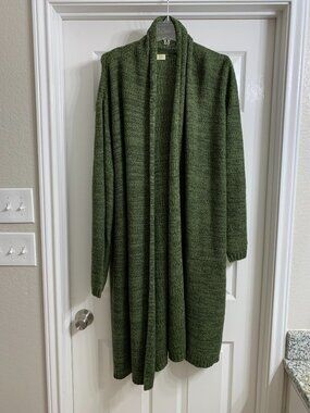 Faded Glory Women's Long Green Sweater, Size XXL